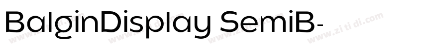 BalginDisplay SemiB字体转换 BalginDisplay SemiB字体转换